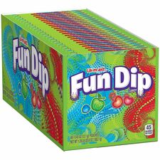 Green Rabbit Fun Dip Mini-Packs Assortment Cherry, Green Apple - Individually Wrapped - 0.50 oz - 48 / Carton