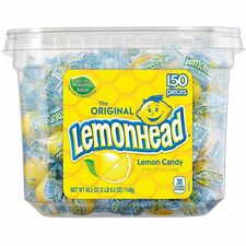 Green Rabbit Lemonheads Individually Wrapped Lemon - Individually Wrapped - 150 Pieces - 1 / Carton