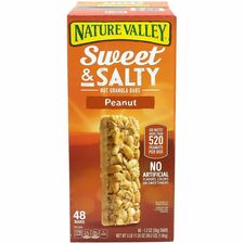 Green Rabbit Nature Valley Nut Granola Bars No Artificial Color, No Artificial Flavor, No Artificial Sweeteners, Individually Wrapped - Sweet & Salty, Peanut, Crunchy - 1.20 oz Pouch - 48 / Carton