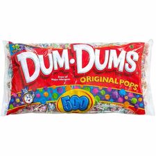 Green Rabbit Dum Dums Variety Bulk Pack Fruity, Watermelon, Strawberry, Cherry, Grape, Blue Raspberry, Root Beer, Sour Apple, Cream Soda, Butterscotch, Cotton Candy, ... - Individually Wrapped - 500 Pieces - 1 / Carton