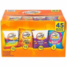 Green Rabbit Goldfish Variety Pack Sweet&Savory No Artificial Flavor, Preservative-free - Assorted - 45 / Carton
