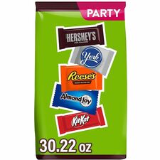 Green Rabbit Hershey's Candy Snack Size Party Pack Milk Chocolate, Dark Chocolate - 58 Pieces - 1 / Carton