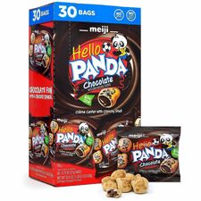 Green Rabbit Meiji Hello Panda Choc. Creme Cookies Chocolate, Crunchy - 0.75 oz - 30 / Carton
