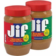 Green Rabbit Jif Creamy Peanut Butter Creamy, Peanut Butter - 2.50 lb - 2 / Carton