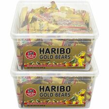 Green Rabbit Haribo Gold Gummi Bears Fruity - 0.40 oz - 54 /Bag - 2 / Carton