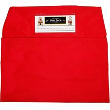 Seat Sack Classroom Pack One-Pocket Seat Sacks 1 Pocket(s) - 17" Width x 2" Depth - Chair - Durable, Desk Space, Washable, Expandable - Red - Laminate, Poly, Cotton - 1 Each