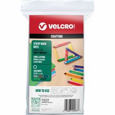 VELCRO&reg; Sticky Back Hook&Loop Fasteners Multicolor - Nylon - For Crafting, Wall, Glass, Plastic, Smooth Surface, Home, School, Office, Project, Indoor - 140 / Pack