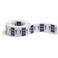 Smead BCCR Bar-Style Color-Coded Labels Y - x 1 1/4" Width x 1" Length - Violet - Laminated - 500 / Roll