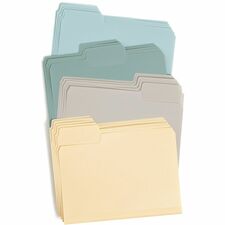 Smead SuperTab 1/3 Tab Cut Letter Top Tab File Folder 8 1/2" x 11" - 150 Sheets Capacity - 3/4" Expansion - Top Tab Location - Assorted Tab Position - Poly, Plastic - Assorted - Durable, Tear Resistant, Water Resistant - 20 Unit