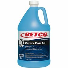 Symplicity Machine Rinse Aid For Dish - Concentrate - 512 fl oz (16 quart) - Recommended For: Alkaline Deposit Remover, Hard Water Deposit Remover - Low Foaming, Spill Resistant, Quick Drying - Blue - 1 Each