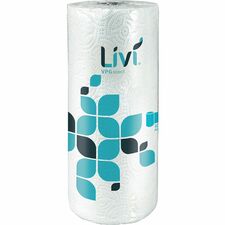 Livi VPG Select Kitchen Paper Towels 2 Ply - 5" Width x 11" Length - 170 Sheets/Roll - 1 49/64" Core - Wheel Embossed - Bright White - Virgin Fiber, Paper - 170 Sheets/Roll - 1 Each