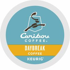 Caribou Coffee&reg; K-Cup Daybreak Coffee Compatible with Keurig K-Cup Brewer - Light - 24 K-Cup - K-Cup - Daybreak Morning Blend, Nutty - 4 / Carton