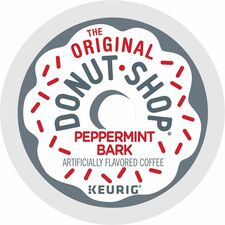The Original Donut Shop&reg; K-Cup, Pod Green Mountain Peppermint Bark Coffee Compatible with K-Cup Brewer - Light - 24 K-Cup - K-Cup, Pod - Peppermint Bark - 4 / Carton