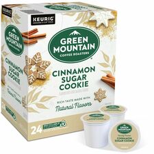 Green Mountain Coffee Roasters&reg; K-Cup, Pod Cinnamon Sugar Cookie Coffee Compatible with Keurig K-Cup Brewer - Light - 24 K-Cup - K-Cup, Pod - Cinnamon Sugar Cookie - 4 / Carton