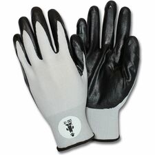 Safety Zone Safety Zone Knit Nitrile-Coated Gloves Nitrile Coating - XXL Size - Nitrile, Nylon - Black/Gray - Knitted, Durable - For Industrial - 1 Dozen