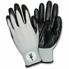 Safety Zone Safety Zone Knit Nitrile-Coated Gloves Nitrile Coating - Medium Size - Nitrile, Nylon - Black/Gray - Knitted, Durable - For Industrial - 1 Dozen