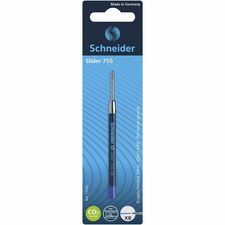 Rediform Schneider Slider 755 XB (ExtraBroad) Pen Refills 1.40 mm , Extra Broad Point - Blue Ink - Water Proof, Quick-drying Ink, Smooth Writing, Wear Resistant, Stainless Steel Tip, Smudge Proof, Metal Tip, Smooth Gliding Ink, Smear Resistant - 1 / Each