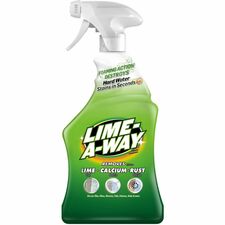 Lime-A-Way Liquid Cleaner For Multipurpose - Liquid - 22 fl oz (0.7 quart) - Recommended For: Limescale Remover, Calcium Deposit Remover, Stain Remover, Hard Water Remover, Rust Remover - Unscented, Easy to Use - Green Spray Bottle - 6 / Carton