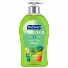 Softsoap Antibacterial Soap Pump Sparkling Pear Scent - 11.25 fl oz - Pump Bottle Dispenser - Bacteria Remover - Hand, Skin - Moisturizing - Antibacterial - Green - Paraben-free, Phthalate-free - 6 / Carton