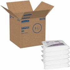 Kimberly-Clark Pure W5 Dry Wipers White - Rayon/PolyesterPack - 100 Wipes/Pack - 5 / Carton