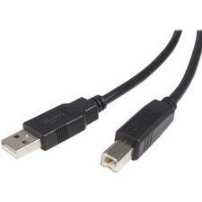 StarTech.com 1 ft USB 2.0 A to B Cable - M/M 1 ft USB/USB-B Data Transfer Cable for Peripheral Device - First End: 1 x 4-pin USB 2.0 Type A - Male - Second End: 1 x 4-pin USB 2.0 Type B - Male - 480 Mbit/s - 24/28 AWG - Black - 1 Each
