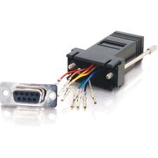 C2G RJ-45 to DB-9 Modular Adapter 1 x RJ-45 - 1 x DB-9 Female - Black - 1 Each