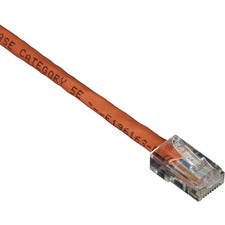 Black Box GigaBase Cat.5e UTP Patch Network Cable 1 ft Category 5e Network Cable for Patch Panel, Wallplate, Network Device - First End: 1 x RJ-45 Network - Male - Second End: 1 x RJ-45 Network - Male - Patch Cable - CM - 24 AWG - Orange - 1 Each