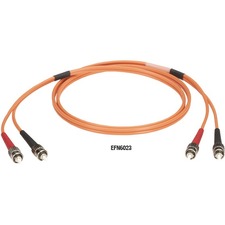 Black Box Fiber Optic Duplex Patch Network Cable 3.20 ft Fiber Optic Network Cable for Network Device - First End: 2 x ST Network - Male - Second End: 2 x ST Network - Male - Patch Cable - OFNR - Orange - 1 Each