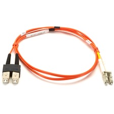 Black Box Fiber Optic Duplex Patch Network Cable 3.20 ft Fiber Optic Network Cable for Network Device - First End: 2 x SC Network - Male - Second End: 2 x LC Network - Male - Patch Cable - OFNR - 50/125 &micro;m - Orange - 1 Each