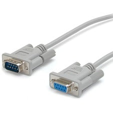 StarTech.com 15ft Straight Through DB9 Serial Cable - Mouse Extension Cable External - Gray 15 ft Serial Data Transfer Cable for Mouse - First End: 1 x 9-pin DB-9 Serial - Male, Serial - Male - Second End: 1 x 9-pin DB-9 Serial - Female - Extension Cable