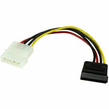 StarTech.com 6in 4 Pin Molex to SATA Power Cable Adapter For Hard Drive - 6" Cord Length - LP4 / SATA - 1 Each