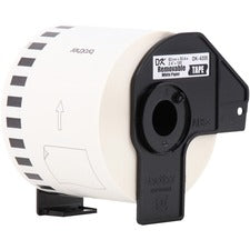 Brother Continuous Length White Film DK Tape 2 1/2" Width x 100 ft Length - Removable Adhesive - Direct Thermal - White - Paper - Adhesive - 1 Roll
