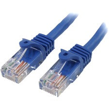 StarTech.com 1 ft Blue Cat5e Snagless RJ45 UTP Patch Cable - 1ft Patch Cord 1 ft Category 5e Network Cable for Network Device, Hub, Distribution Panel, Workstation, Wall Outlet - First End: 1 x RJ-45 Network - Male - Second End: 1 x RJ-45 Network - Male -