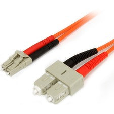 StarTech.com 3m Multimode 62.5/125 Duplex Fiber Patch Cable LC - SC 9.84 ft Fiber Optic Network Cable for Network Device - First End: 2 x LC Network - Male - Second End: 2 x SC Network - Male - 10 Gbit/s - Patch Cable - LSZH - 62.5/125 &micro;m - Orange -