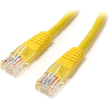 StarTech.com 10 ft Yellow Cat5e UTP Patch Cable 10 ft Category 5e Network Cable for Network Device, Distribution Panel, Workstation - First End: 1 x RJ-45 Network - Male - Second End: 1 x RJ-45 Network - Male - Patch Cable - Gold Plated Contact - CMG - 24