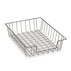 Wire Desk Tray Organizer, 1 Section, Letter Size Files, 10" x 14.13" x 3", Black