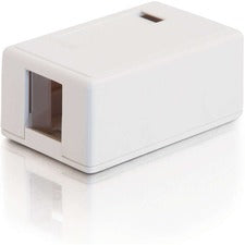 C2G 1 Socket Keystone Jack Surface Mounting Box 1 x Total Number of Socket(s) - White - 1