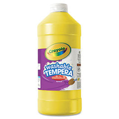 Artista II Washable Tempera Paint, Yellow, 32 oz Bottle