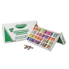 Classpack Triangular Crayons, 16 Colors, 256/Carton