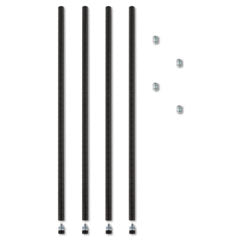 Stackable Posts For Wire Shelving, 36 "High, Black, 4/Pack