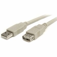 StarTech.com USB 2.0 Extension Cable 10 ft USB Data Transfer Cable - First End: 1 x 4-pin USB Type A - Male - Second End: 1 x 4-pin USB Type A - Female - Extension Cable - Gray - 1 Each