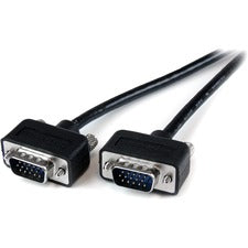 StarTech.com 10ft LP Monitor VGA Cable 10 ft VGA Video Cable for Monitor, Notebook, Video Device - First End: 1 x 15-pin HD-15 - Male - Second End: 1 x 15-pin HD-15 - Male - Extension Cable - Black - 1 Each