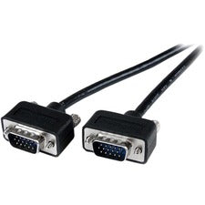 StarTech.com 15ft Thin Coax SVGA VGA Monitor Cable 15 ft Coaxial Video Cable for Notebook, Monitor, Video Device - First End: 1 x 15-pin HD-15 - Male, DB-15 - Male - Second End: 1 x 15-pin HD-15 - Male - Extension Cable - Black - 1 Each