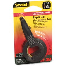 Scotch Electrical Tape 16.67 ft Length x 0.50" Width - Black - Plastic - Vinyl Backing - Dispenser Included - Abrasion Resistant, Moisture Resistant, Weather Resistant, Oil Resistant, Chemical Resistant - For Insulating Wire, Repairing Wire - 1 Roll