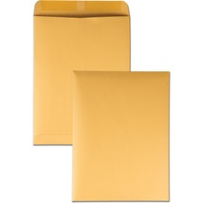 Quality Park 9 x 12 Heavyweight Catalog Mailing Envelopes Catalog - #10 1/2 - 9" Width x 12" Length - 28 lb - Gummed - Brown - Kraft - 250 / Box