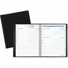 At-A-Glance Action PlannerAppointment Book Planner Medium - Julian Dates - Daily - 1 Year - January 2026 to December 2026 - 8:00 AM to 6:00 PM - Hourly - 1 Day Single Page Layout - 6 1/2" x 8 3/4" Sheet Size - White Sheet - Wire Bound - Black - Simulated