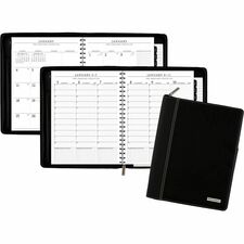 At-A-Glance Executive Appointment Book with Zipper Large - Julian Dates - Weekly, Monthly - 12 Month - January 2026 to December 2026 - 8:00 AM to 5:45 PM - Quarter-hourly - 1 Week, 1 Month Double Page Layout - 8 1/4" x 11" Sheet Size - White Sheet - Wire