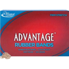 Alliance Rubber Advantage Rubber Bands Size: #8 - 0.9" Length x 0.1" Width - Stretchable, Elastic - Natural Crepe - 5200 / Box