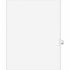 Avery&reg; Individual Legal Exhibit Dividers - Avery Style 1 Printed Tab(s) - Digit - 16 - 1 Tab(s)/Set - 8.5" Divider Width x 11" Divider Length - Letter - White Paper Divider - Paper Tab(s) - 20% Recycled - Reinforced Tab, Rip Proof, Unpunched - 25 / Pa