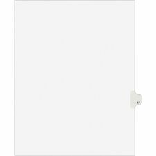 Avery&reg; Individual Legal Exhibit Dividers - Avery Style 1 Printed Tab(s) - Digit - 17 - 1 Tab(s)/Set - 8.5" Divider Width x 11" Divider Length - Letter - White Paper Divider - Paper Tab(s) - 20% Recycled - Reinforced Tab, Rip Proof, Unpunched - 25 / Pa